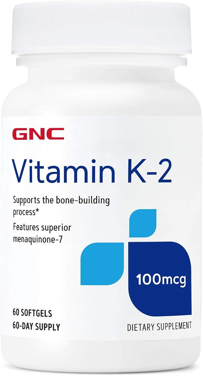 GNC Vitamin K-2 100mcg Supports Bone-Building Process 60 Softgels