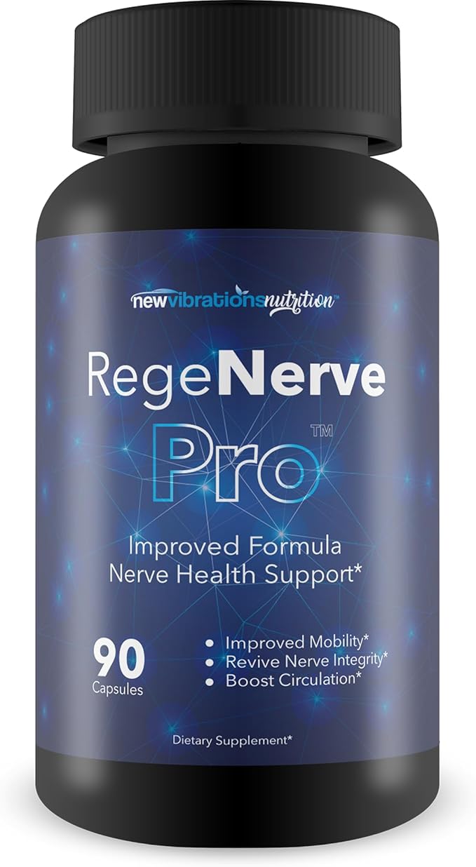 RegeNerve Pro - Improved Formula - Our Best Neuropathy Nerve Support Supplement -Yellow Vitamin for Nerves - Nerve Regen Formula for Neuropathy - Regenerve 6 Turmeric - Rege Nerve6 Nerve Repair Pills