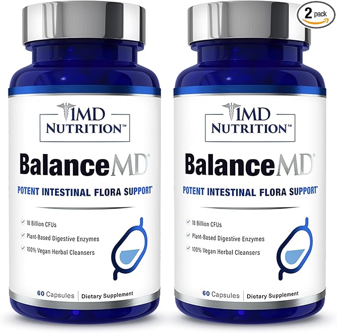 1MD Nutrition BalanceMD Vaginal Probiotics | Oregano &amp Caprylic Acid with Lactobacillus &amp Digestive Enzymes | Promotes Intestinal Flora Balance | 120 Capsules