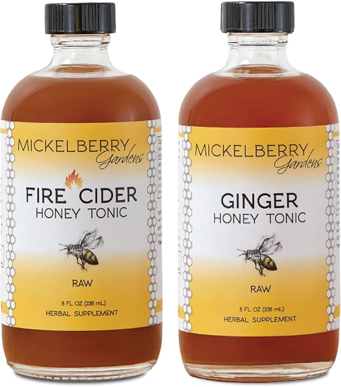 Mickelberry GardensFire Cider Honey Tonic 8oz + Ginger Honey Tonic 8oz