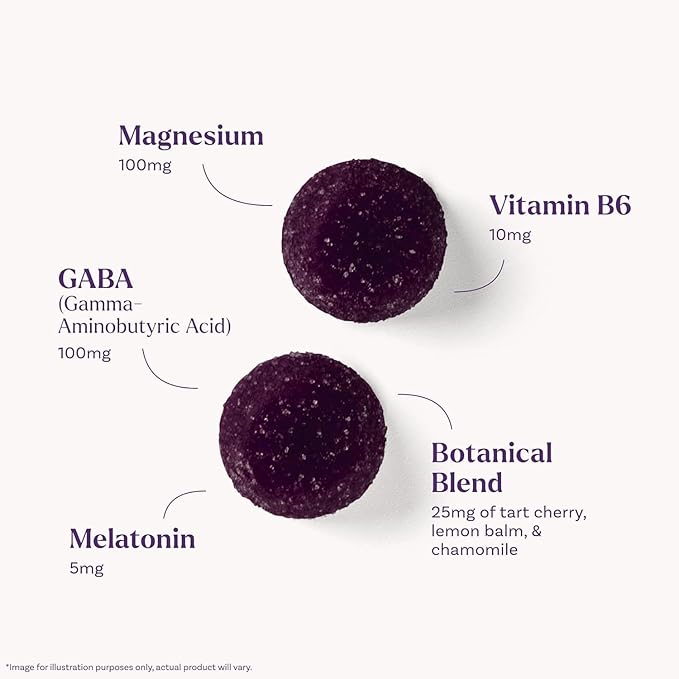 Natrol Sleep + Restore Magnesium Glycinate Blend Gummies with Melatonin 5mg - Calm Magnesium with GABA Botanical Blend Cherry Flavor 60 Gummies (Pack of 2)