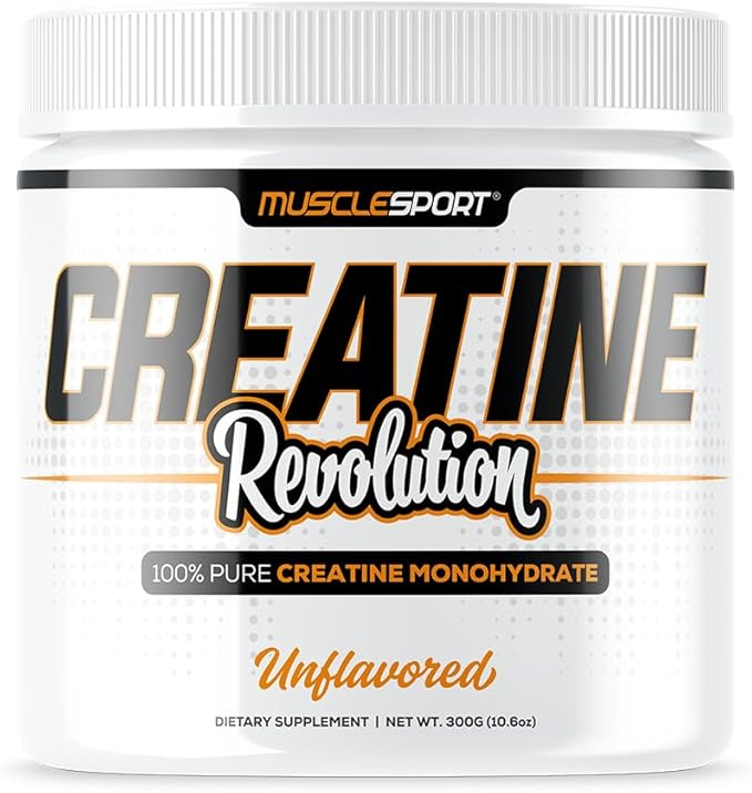 Musclesport Creatine Monohydrate Powder - Micronized Creatine Monohydrate - Energy Strength &amp Endurance - 300g Unflavored