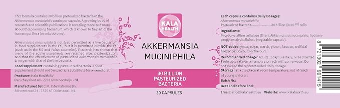 Procapsin Akkermansia Pasteurized – 30 Billion CFU – Gut Health Support – Capsules Not Tablets – Made in The EU Under ISO 22000 – Full in-House Production for Quality Control