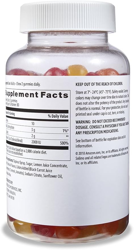 Amazon Basics Melatonin and Vitamin D3 Gummies Bundle (2 Packs)