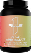 Rule 1 Clear Whey Isolate - 20g All-Whey Isolate Protein Mix Over 9g EAAs 90 Calories Zero Sugar Easy to Digest Light Crisp and Refreshing Taste (27 Servings Cherry Limade)