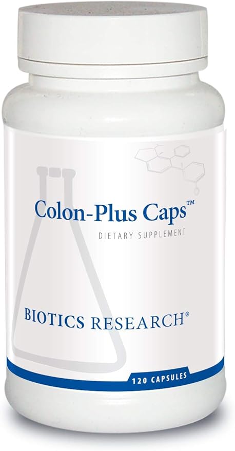BIOTICS RESEARCH Colon Plus Caps Fiber Capsule Digestive Health Soluble Insoluble Fiber Laxative Relieve Constipation Regularity Heart Health Microbial Balance Gut Flora 120 Capsules