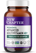 New Chapter Women's Multivitamin 40+ Advanced Formula for Heart Hormone Immune &amp Energy Support Higher Levels of Whole-Food Fermented B Vitamins +D3 Made with Organic Non-GMO Ingredients 96 C