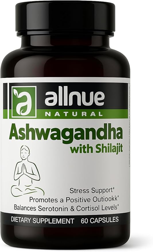 Ashwagandha with Shilajit – Natural Herbal Supplement – 60 Capsules – Supports Daily Balance Mind-Body Wellness and Healthy Lifestyle – Plant-Based and Easy to Take