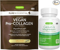 Vegan Vanilla Collagen Protein Powder + Calcium &amp Magnesium Complex Bundle Comprehensive Bone Support by Igennus