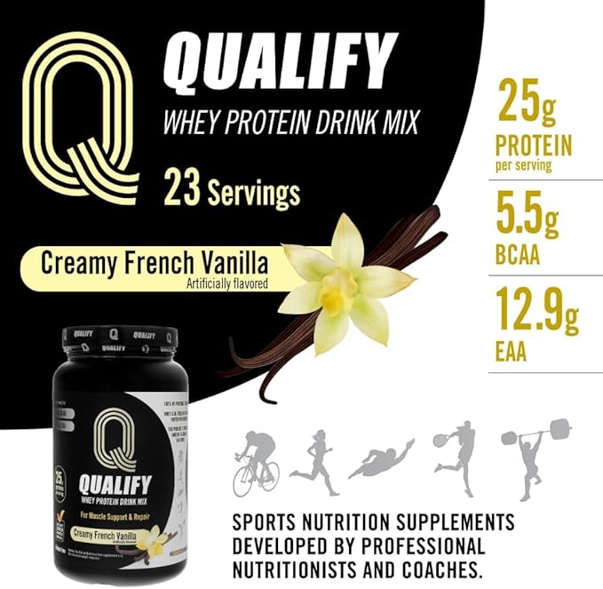 French Vanilla + Wild Strawberry Whey Protein Powder Bundle - Gluten-Free 25g Protein 5.5g BCAA 2.7g Leucine 1.4g Isoleucine 1.4g Valine