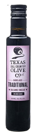 Traditional Balsamic Vinegar - Gourmet Barrel Aged Balsamic Vinegar - Great for Dressing Dipping Glazing - No Artificial Flavors or Added Sugar - Made in Texas (8.5 oz)