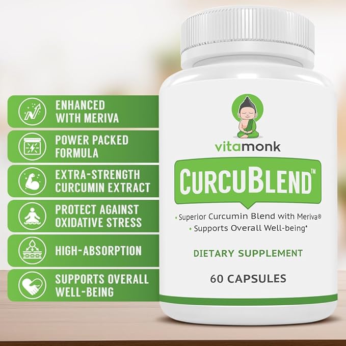 VitaMonk Turmeric and Ginger Complex with Meriva Grape Seed Boswellia Extract Cat’s Claw and More - Ginger and Turmeric Supplements for Overall Health Wellness and Immune Support - 60 Caps