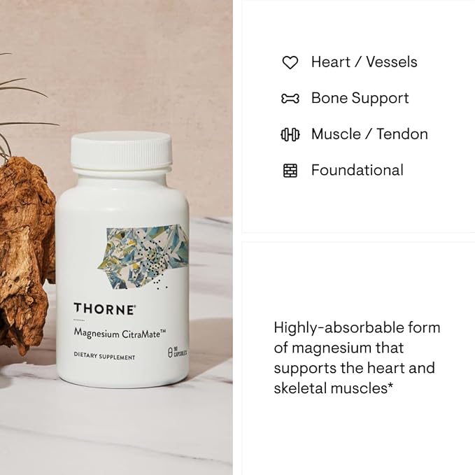 THORNE - Bone Health Bundle - DiCalcium Malate and Magnesium CitraMate - 90 to 120 Servings