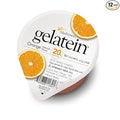 Gelatein Orange: 20 grams of protein. Sugar free. Ideal for clear liquid diets swallowing difficulties bariatric dialysis and oncology. Great pre or post-workout snack. (12 pack)