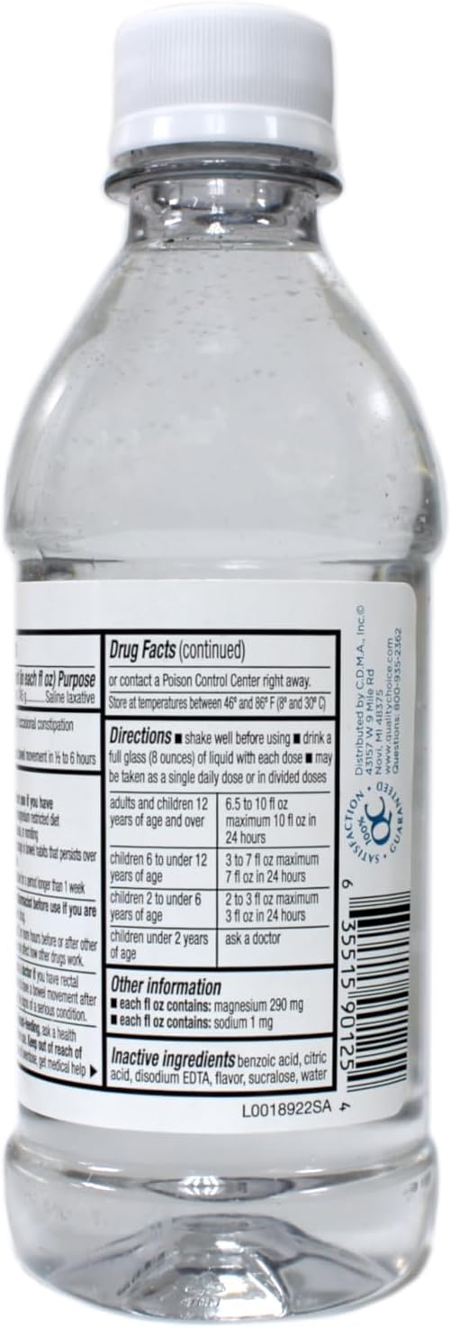 Quality Choice Magnesium Citrate Oral Solution Saline Laxative for The Relief of Occasional Constipation Lemon Flavor 10 Fl Oz (4)