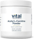 Vital Nutrients Acetyl L-Carnitine Powder - Brain Memory and Cognitive Support Supplement* - Vegan - Gluten Dairy Soy Free - Non-GMO - 100 Grams