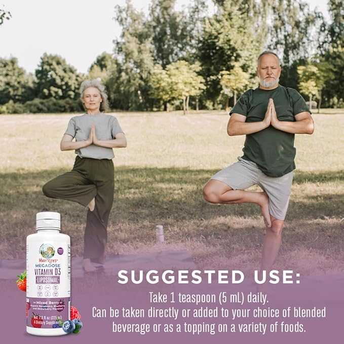 MaryRuth Organics Kids Multivitamin Liposomal (Strawberry Cherry &amp Vanilla) &amp Vitamin D3 Liposomal (Mixed Berry) Clean Label Project Verified® Vitamins for Immunity &amp Overall Wellness Veg