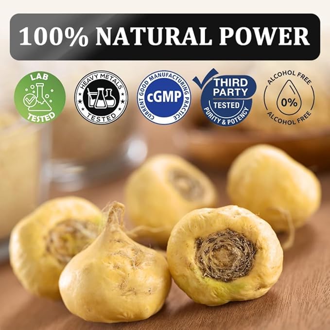 40:1 Black Maca Root Extract + Ashwagandha Capsules (40000MG) – Natural Energy Focus Mood &amp Vitality Support for Men &amp Women – Herbal Adaptogen Blend – 60 Vegan Capsules