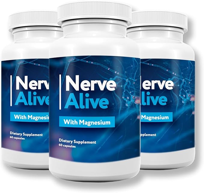 (3 Pack) - The Official Nerve Alive Support Supplement for Neuropathy with Magnesium Advanced Formula Supports Healthy Function &amp Comfort Reviews - 60 Capsules