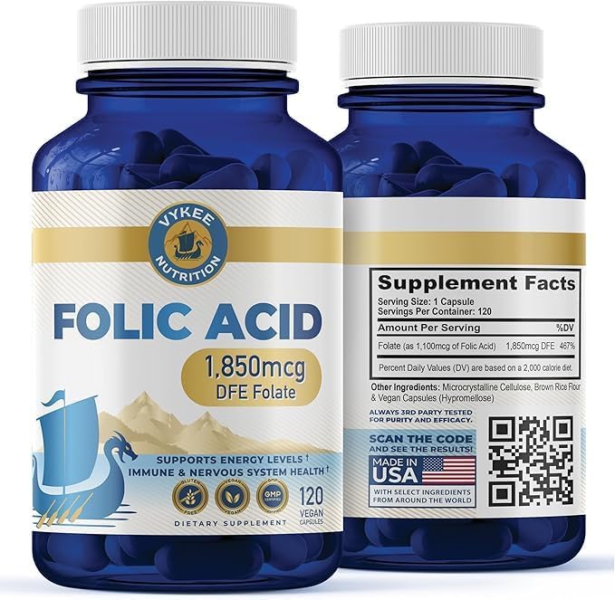 Vykee Nutrition Women's Vitamins Bundle – Folic Acid B Complex D3 K2 | 3-Pack | Vegan &amp Non-GMO