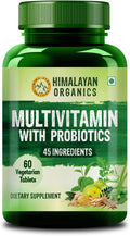 Himalayan Organics Multivitamin with Probiotics for Men &amp Women with 45 Ingredients - 60 Tablets