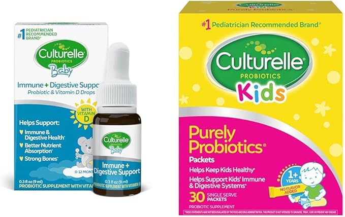 Culturelle Baby &amp Kids Probiotics with Vitamin D Digestive &amp Immune Support for Infants Newborns &amp Children