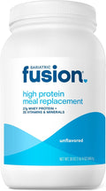 Bariatric Fusion Unflavored Meal Replacement 27g Protein Powder 21 Serving Tub for Bariatric Surgery Patients Including Gastric Bypass and Sleeve Gastrectomy - No Gluten Aspartame or Sugar