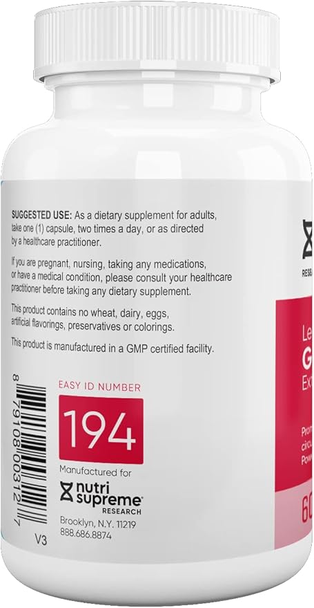 Nutri Supreme Grapeseed Extract Leucoselect Polyphenols for Super Antioxidant Support Cardiovascular Health Kosher Certified 60 Capsules