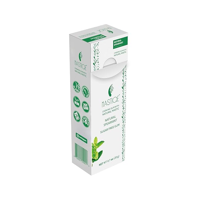 Mastiqe Sugar Free Hard Chewing Gum with Natural Mastic (Spearmint)