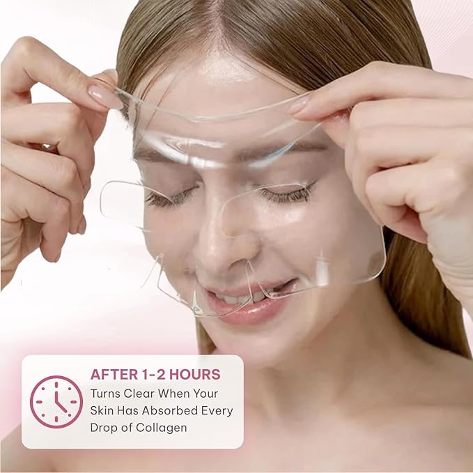 Quasi Bio-Collagen Face Mask Overnight – Hydrating Korean Sheet Mask – Niacinamide &amp Low Molecular Collagen – Firming &amp Smoothing Skincare for All Skin Types – 4 Masks