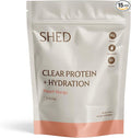 Clear Protein Powder with Electrolytes by Shed 15g Whey Protein Isolate Low Calorie and Lactose Free Light and Clean Hydration Drink Bloat-Free Post Workout Supplement Peach Mango (15 Servings)