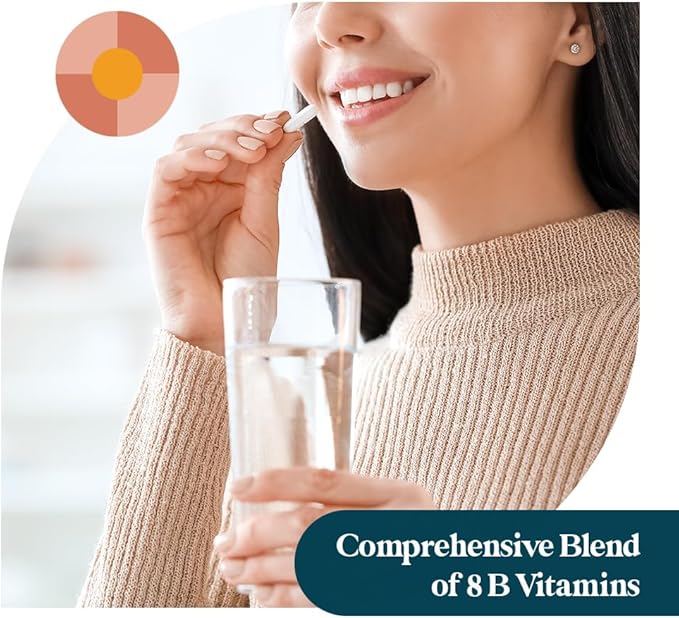 Pattern Wellness Vitamin B Complex Supplement - Comprehensive Blend of Essential B Vitamins - Supports Energy Cognitive &amp Cellular Health - 3rd Party Lab Tested - 60 Capsules