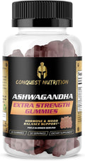 Ashwagandha Extra Strength Vegan Gummies – Stress Relief &amp Calm Support Adaptogen Supplement for Relaxation Mood &amp Energy Balance Non-GMO Natural Flavor 60 Gummies