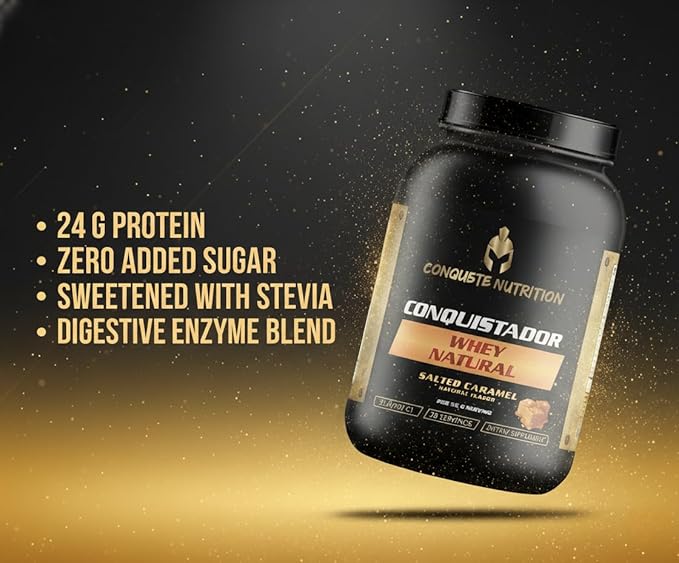Conquistador Whey Protein Natural Salted Caramel 2lb