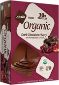 NuGo Organic Chocolate Pomegranate 10g Vegan Protein Gluten Free 12 Count