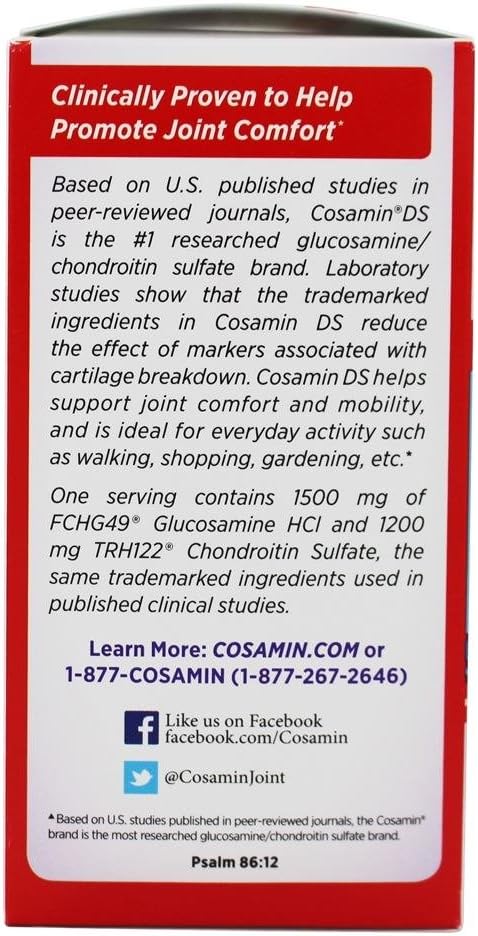 Nutramax Laboratories Cosamin® DS Joint Health Supplement with Glucosamine &amp Chondroitin for Adult Men &amp Women Joint Supplement 210 Capsules
