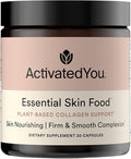 ACTIVATEDYOU Essential Skin Food Advanced Skincare Collagen Elastin Support Supplement for Aging Skin Helps Improve Appearance of Face Texture Sagging w/Dermaval Vitamin C Lysine (30 Capsules)