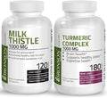 Bronson Turmeric Curcumin with BioPerine High Potency Joint Support + Milk Thistle 1000mg Silymarin Marianum &amp Dandelion Root