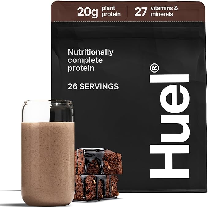 Huel Vegan Protein Powder | Chocolate Fudge Brownie | Complete Nutrition | 20g Protein Powder | 100% Plant-Based | 27 Vitamins &amp Minerals Gluten Free Non-GMO Lactose Free | 26 Servings