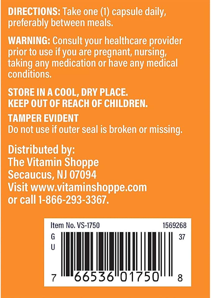 The Vitamin Shoppe Acetyl-L-Carnitine 500mg Supports Healthy Brain Memory (120 Capsules)