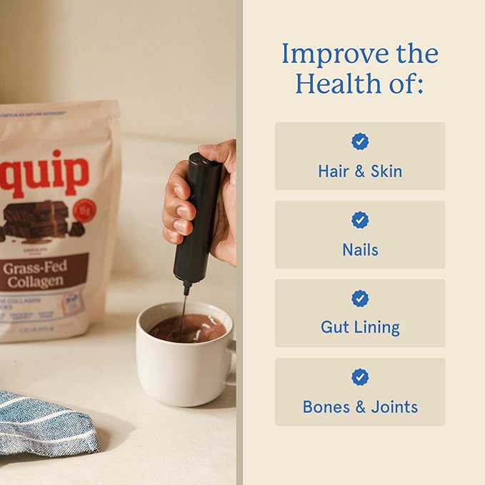 Equip Foods Grass Fed Collagen Powder | Hydrolyzed Bovine Collagen Peptides with Amino Acids | Prime Beef Collagen for Healthy Joints Skin &amp Nails | Non-GMO Paleo Friendly | 30 Servings Chocola