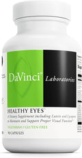 DAVINCI Labs Healthy Eyes - Dietary Supplement to Maintain Healthy Visual Function and Support Eye Health* - with Vitamins Minerals Lutein Lycopene Zeaxanthin and More - 90 Vegetable Capsules