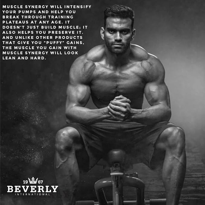 Beverly International Muscle Synergy 240 TABS (15 Servings) Clinically Dosed Ingredients - HMB L-Arginine L-Citrulline Creatine Monohydrate L-Ornithine. Bigger-Stronger-Lasting Pumps.