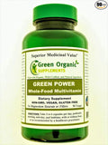 Green Organic Supplements Green Power Multivitamin Whole Food Multivitamin 90 VCaps Hand Made Non-GMO Vegan Gluten Free Made with Organic Wild-Crafted and Natural Ingredients