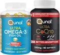 Fish Oil &amp CoQ10: Omega 3 Mini 1000mg 180 Softgels &amp Ultra CoQ10 100mg 90 Softgels