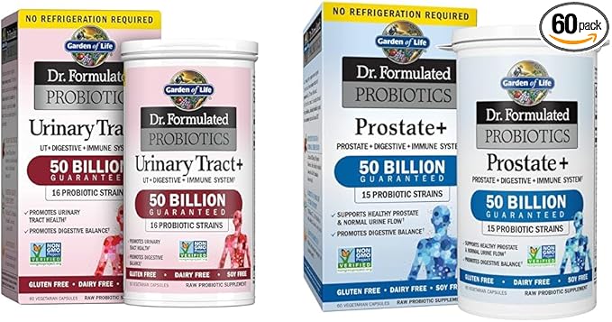Garden of Life Dr. Formulated Probiotics for Urinary &amp Prostate Health 60 Count