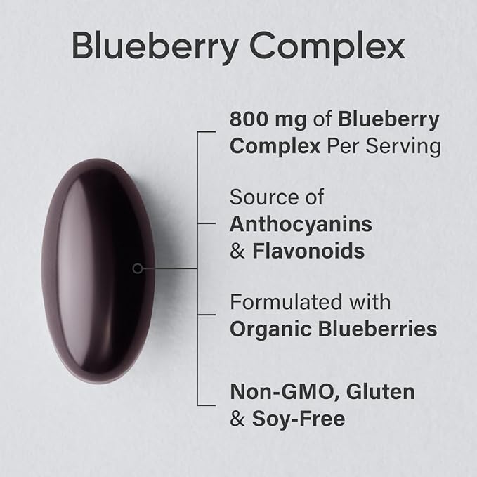 Sports Research Cranberry Fruit Complex Supplement with Pacran &amp Vitamins C &amp E Whole Fruit Blueberry Concentrate Made from Organic Blueberries and Plant Based Vitamin D3 + K2 with Coconut Oi
