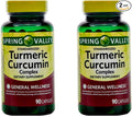 Spring Valley Standerdized Complex Turmeric Curcumin Dietary Supplement Capsules 500 mg 90 count 2 pk