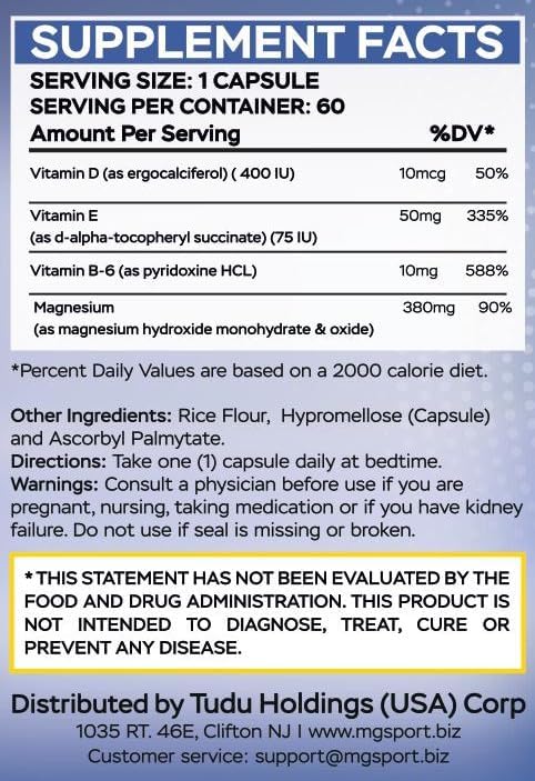 Magnesium High Absorption Supplement and Oil Spray Supports Muscle Function Sore Muscles Leg Cramps and Recovery