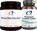 Designs for Health Magnesium Glycinate Complex (60 Capsules) &amp Whole Body Collagen (30 Servings) Bundle - High Absorption Magnesium with Premium Collagen Powder to Support Bones Skin &amp Joints